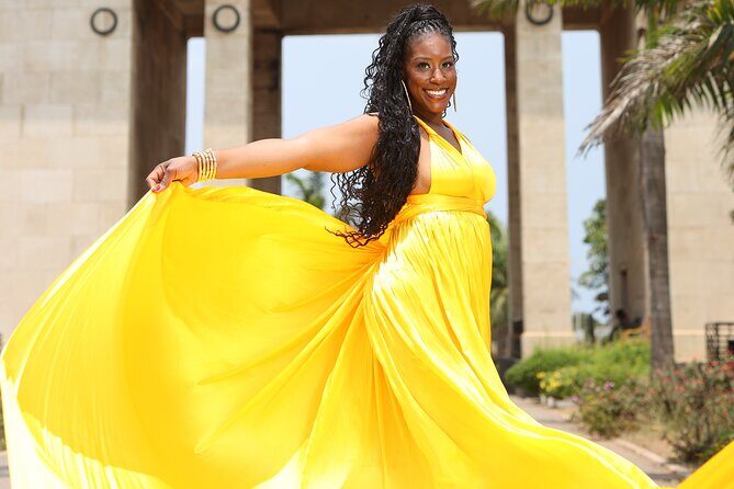 Luxury Flying Dress Photoshoot in Accra - Meeting Point and Location
