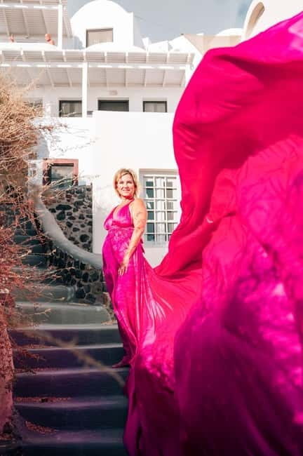 Magical Flying Dress Photoshoots in Oia or Imerovigli - What to Expect from the Flying Dress Photoshoot Experience