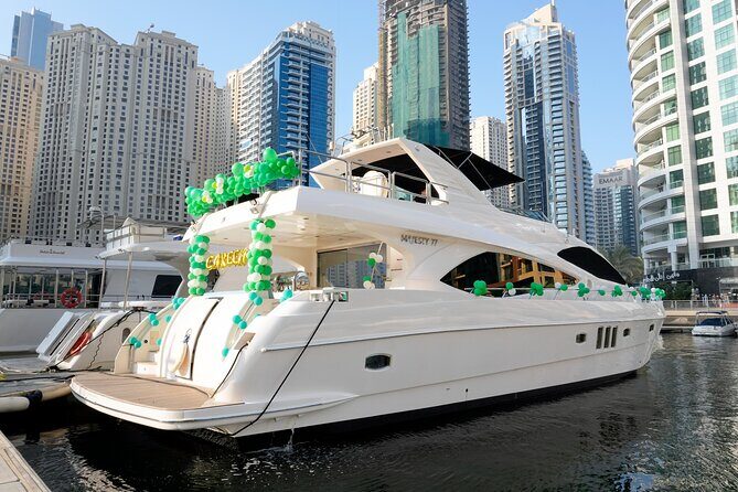 Majesty 77ft Diamond Dust  Dubai's best yacht rental - Detailed Breakdown of the Itinerary