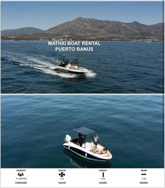Marbella: Private Boat Rental with Skipper and Banana 2-8hrs - The Sum Up