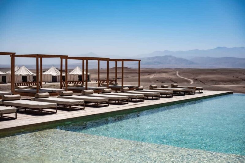 Marrakech: Agafay Desert Inara Camp Pool Day Pass w/ Dinner - FAQs