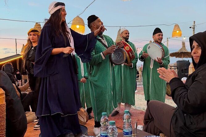 Marrakech Agafay Desert Sunset dinner & show Fire & Berber music - Arriving at the Desert Camp: Sunset and Moroccan Sweets