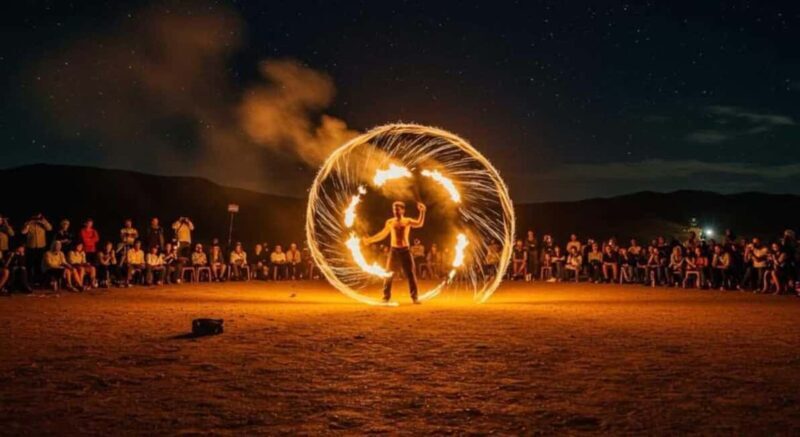 Marrakech: Camel Ride, Dinner, Pool, and Fire Show in Agafay - Additional Perks: Pools and Flexibility