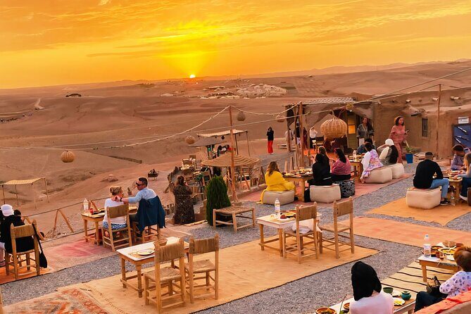 Marrakech: dinner in Agafay desert with a fire show & camel ride - Experiencing the Agafay Desert: Camel Ride & Scenic Sunset