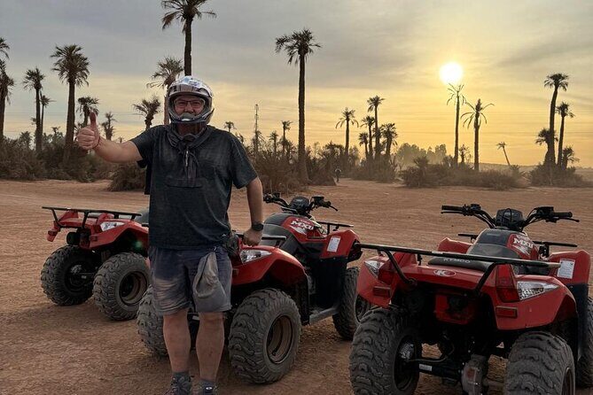 Marrakech Quad Bike Activity in desert palmeraies grove - Key Points