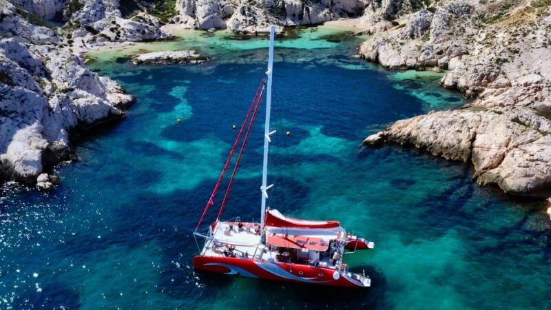 marseille-calanques-catamaran-cruise-with-lunch-wine