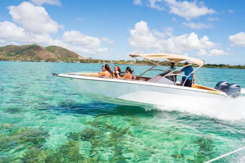 Mauritius: Speedboat Ile aux Cerfs, GRSE Waterfall, BBQ, Bar - Key Points