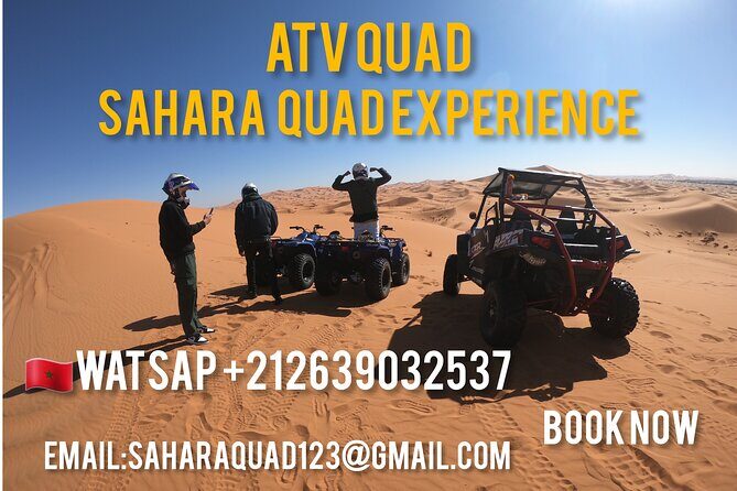 merzouga Desert 1 hour or two hour Quad Bike, and sandboarding - FAQ