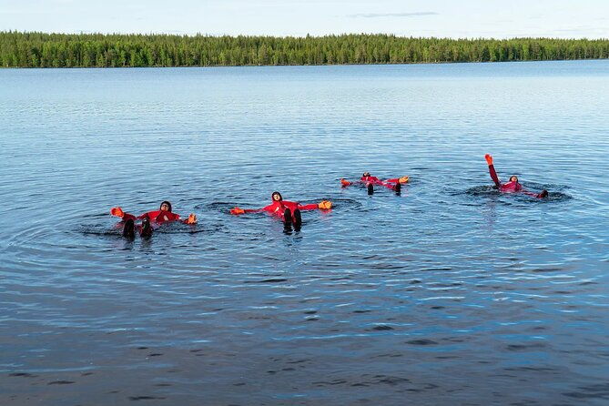 midnight-sun-floating-experience-in-forest-lake