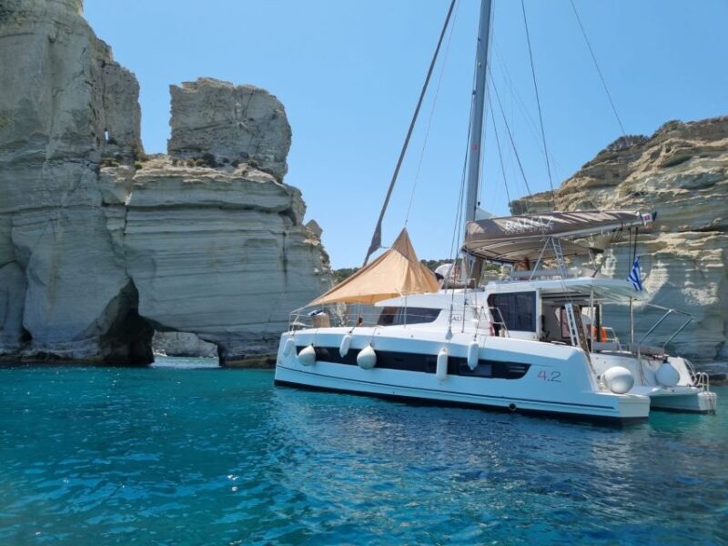 Milos: Kleftiko & Poliegos Catamaran Trip with Meal & Drinks - The Sum Up