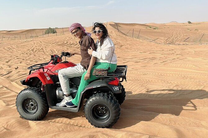 Morning Desert Safari, 25 Minutes ATV with 20 minutes Camel Ride - Seamless Pickup and Comfortable Transportation