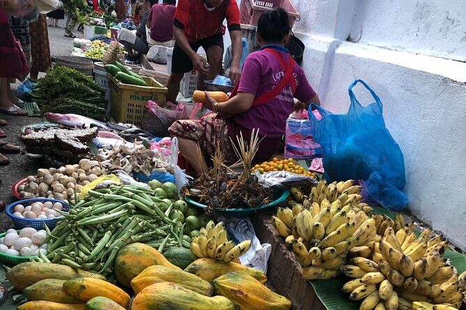 Morning food tour with market Temples option Kuangsi waterfall - FAQs