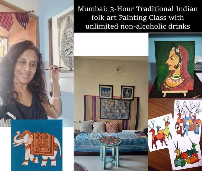 Mumbai: Painting Class with Unlimited Non-Alcoholic Drinks - Mumbai: Painting Class with Unlimited Non-Alcoholic Drinks — A Creative Cultural Escape