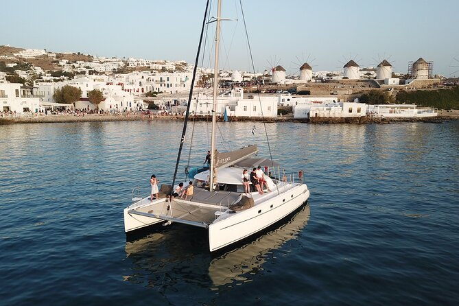 mykonos-catamaran-sunset-semi-private-cruise-with-transfer