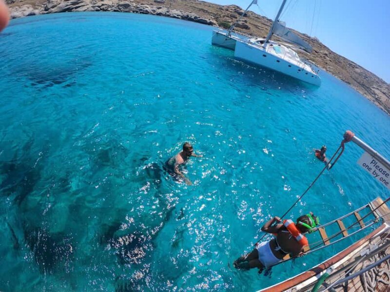Mykonos Half-Day Swimming to Delos & Rhenia Starts at 13:30 - Key Points