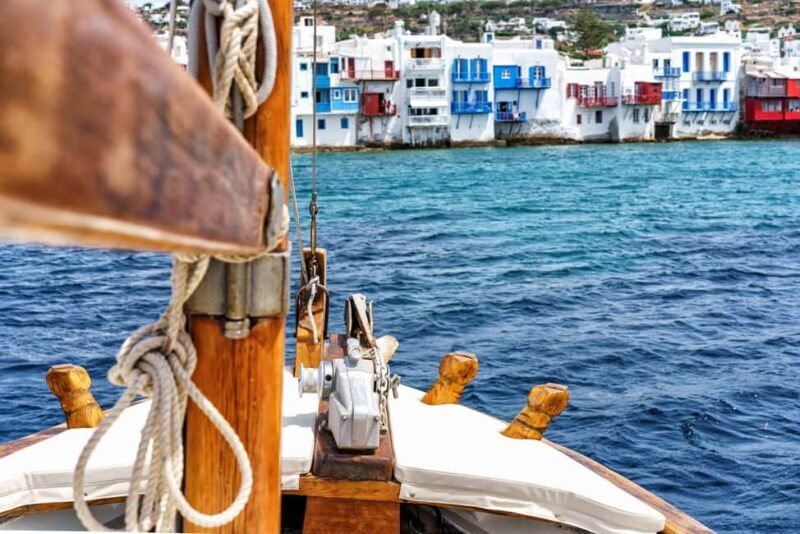 MYKONOS SOUTH COAST EVENING SEMI PRIVATE CRUISE - Key Points
