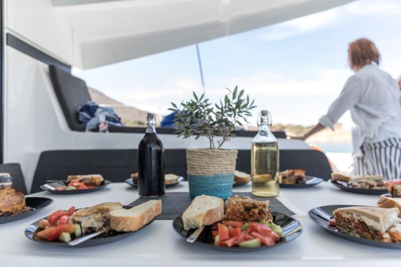 Naxos: Catamaran Cruise with Swim Stops, Food, and Drinks - An Authentic Day on the Water in Naxos