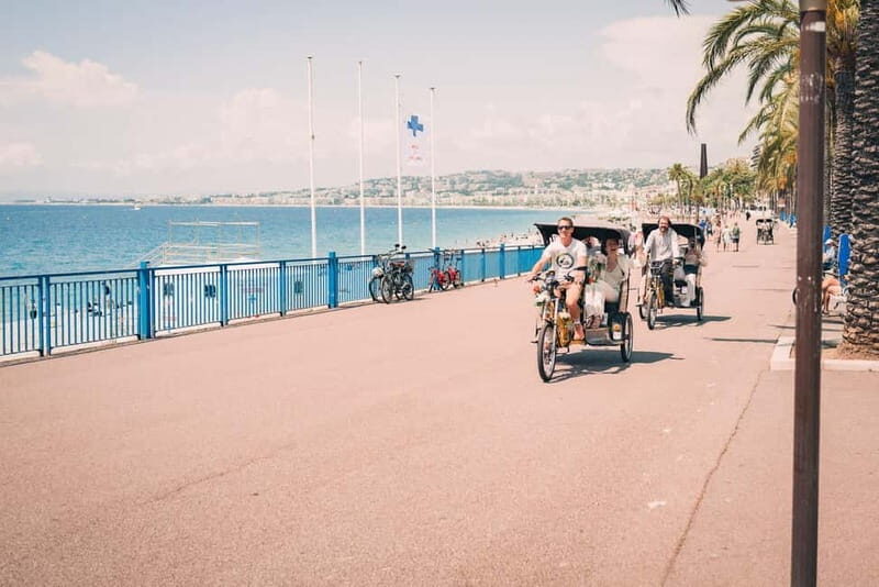Nice: Family city tour by bicycle Electric cab (4 comfort seats) - FAQs