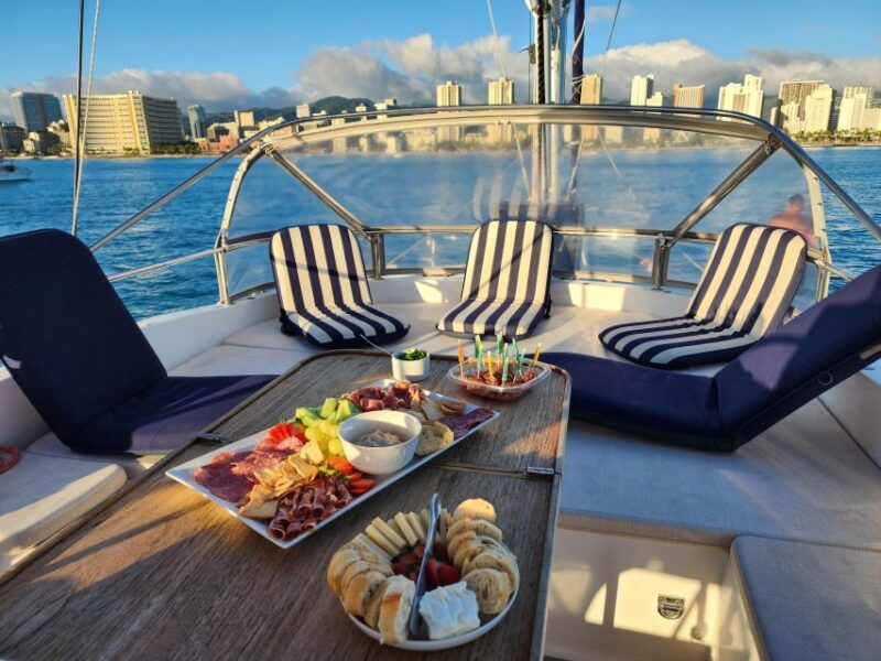oahu-luxury-50-catamaran-cruise-with-snorkeling-and-sunset