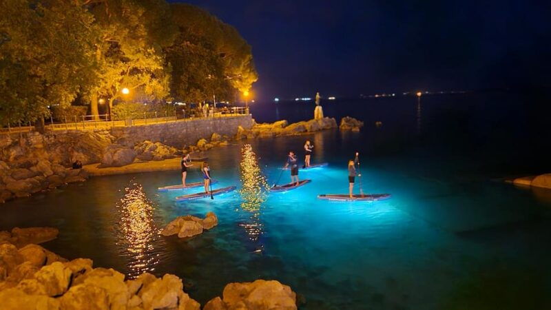 opatija-guided-sup-paddleboarding-adventure-at-night