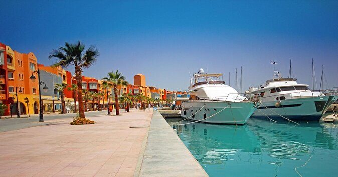 Orange Bay Island Boat Trip and Parasailing with Lunch - Hurghada - Key Points