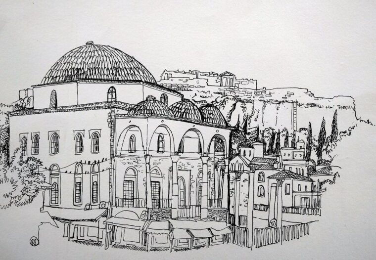 outdoor-drawing-class-in-the-old-center-of-athens