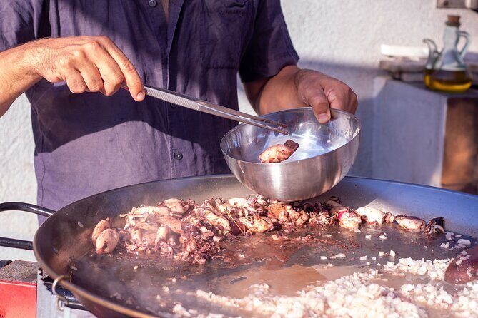 Paella Master Class in a Charming Rooftop Kitchen - The Cooking Process