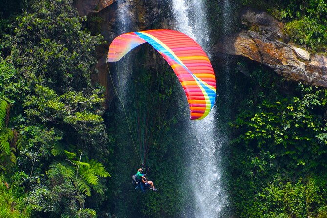 paragliding-and-hammocks-zipline-over-waterfalls-private-tour