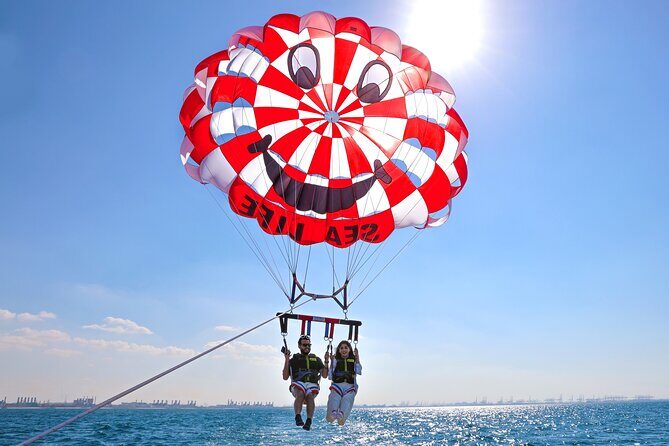 Parasailing in Dubai with Palm Jumeirah and JBR Beach views - The Practical Side: Price, Duration, and Group Size