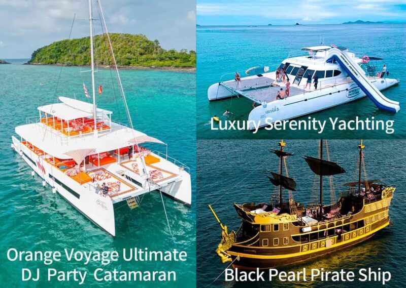 Pattaya: 3 Islands Hopping Day Tour on Catamaran with party - Island Hopping: Koh Lan, Koh Rin, and Koh Ped