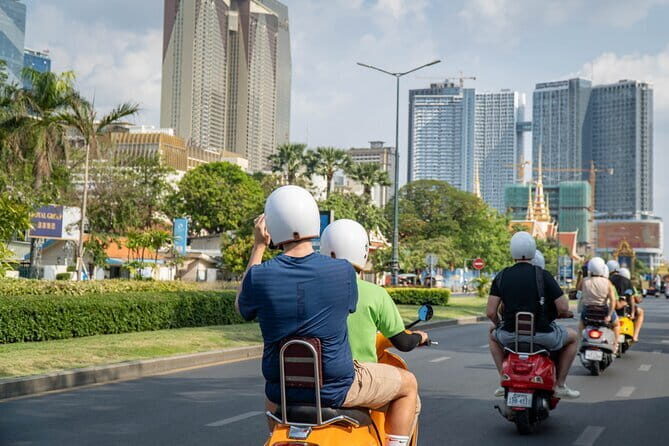 Phnom Penh Vespa City Tour and Sunset Boat with drinks - Exploring Phnom Penh on a Vespa: What to Expect