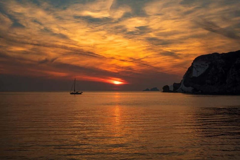 Ponza: Sunset by boat with aperitif and swim at Chiaia di Luna - An Overview of the Tour Experience