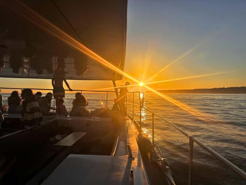 Portimao: SUNSET Benagil Caves Tour | Eco Catamaran - Exploring the Algarve Coast with the Sunset Benagil Caves Tour on an Eco Catamaran