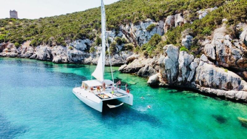 porto-conte-half-day-catamaran-tour-with-aperitif