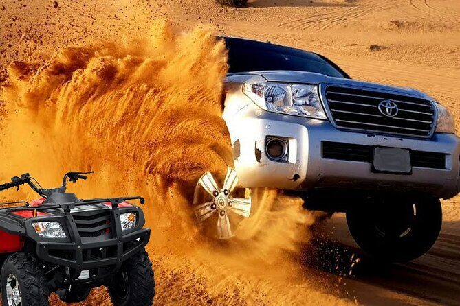 Premium Evening Desert Safari with Quad Bike, Camel Ride and BBQ Dinner - Key Points  