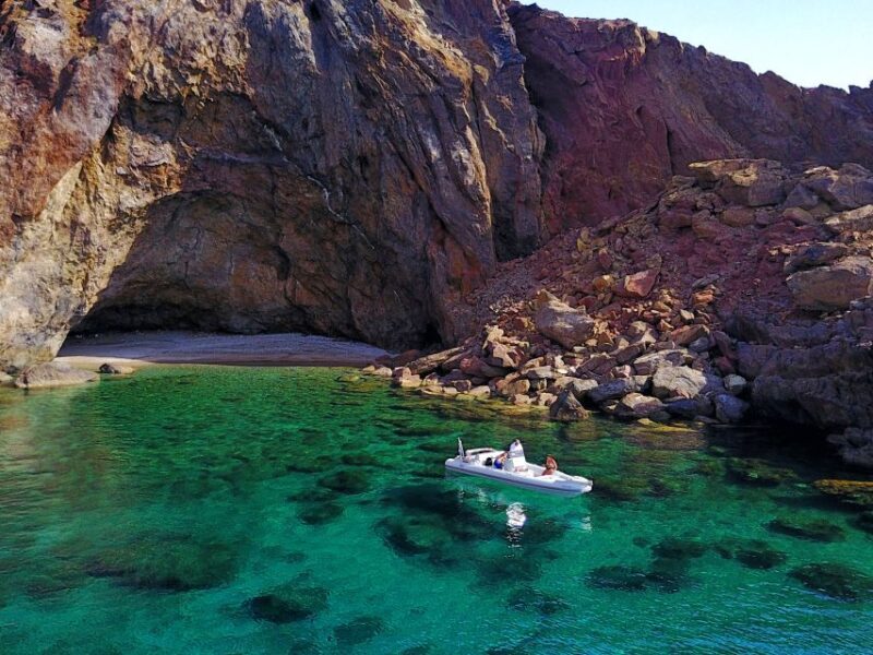 Private boat cruise to South coastline of Mykonos - The Journey and Stops