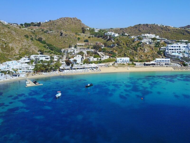 Private boat cruise to South coastline of Mykonos - The Sum Up