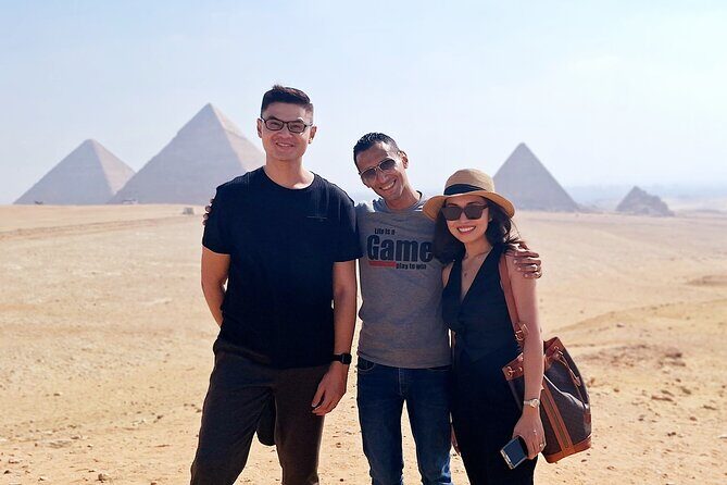 Private Giza Pyramids Sphinx Memphis Saqqara Lunch and Camel - Key Points
