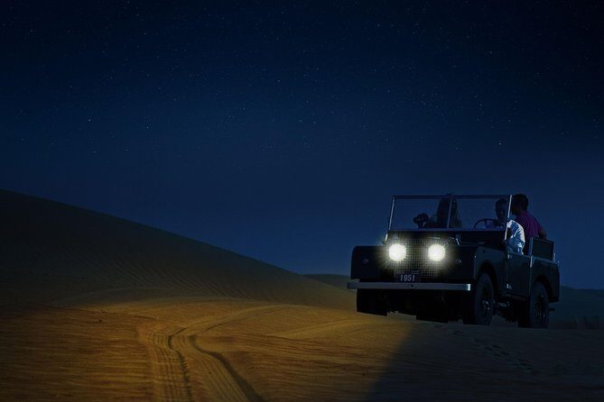 Private Night Vintage Land Rover Desert Safari & Stargazing - Return to Dubai