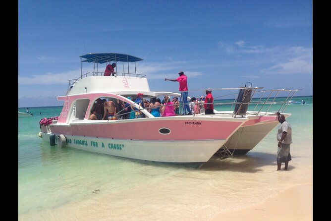private-party-boat-with-slide-and-chicken-skewers-at-punta-cana