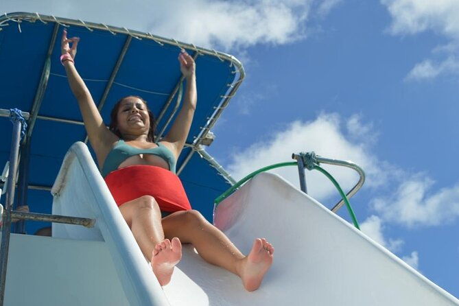 private-party-boat-with-slide-and-chicken-skewers-at-punta-cana