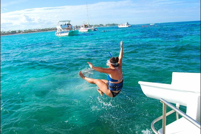 private-party-boat-with-slide-and-chicken-skewers-at-punta-cana