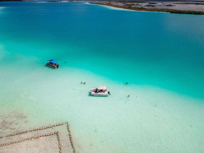 Private pontoon tour in the seven colors Bacalar lagoon - Key Points