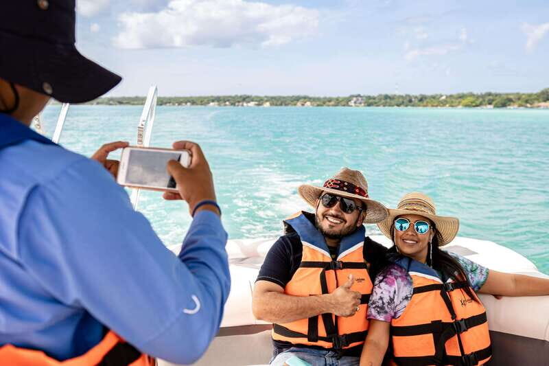 Private pontoon tour in the seven colors Bacalar lagoon - The Sum Up