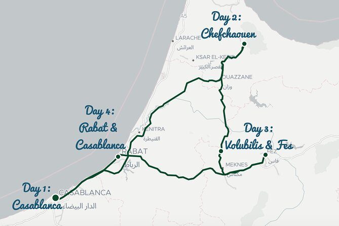 Private Route Morocco: 5 days from Casablanca to Chefchaouen, Rabat, Fes & more - FAQs