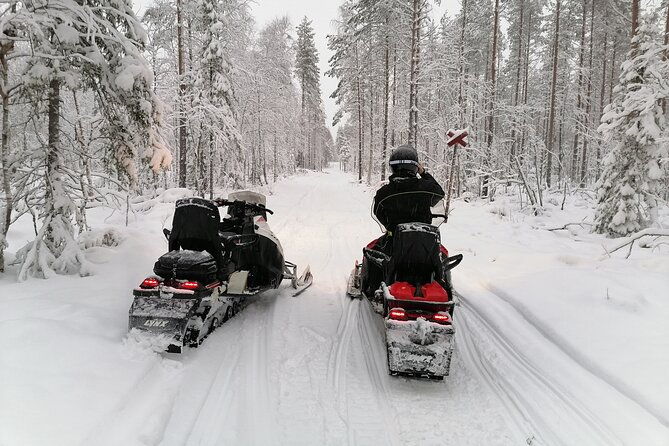 private-snowmobile-experience-in-rovaniemis-forest