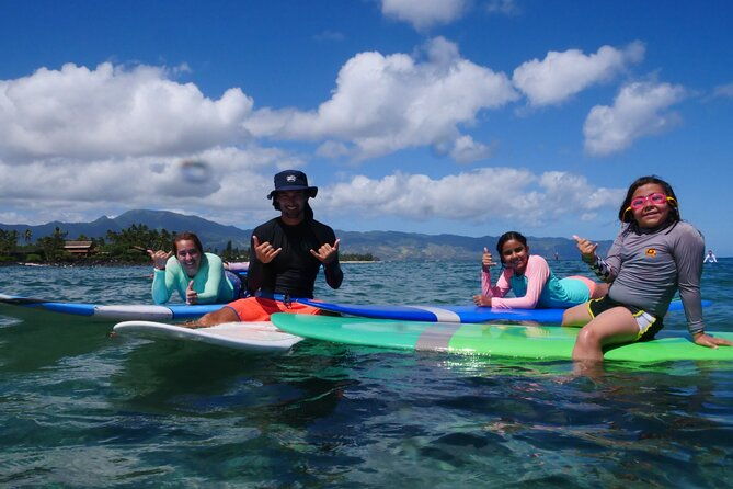 private-surf-lesson-for-3-5-people-in-north-shore-oahu