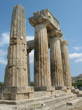 private-tour-of-ancient-corinth-temple-of-hera-blue-lake-isthmus-canal-from-athens