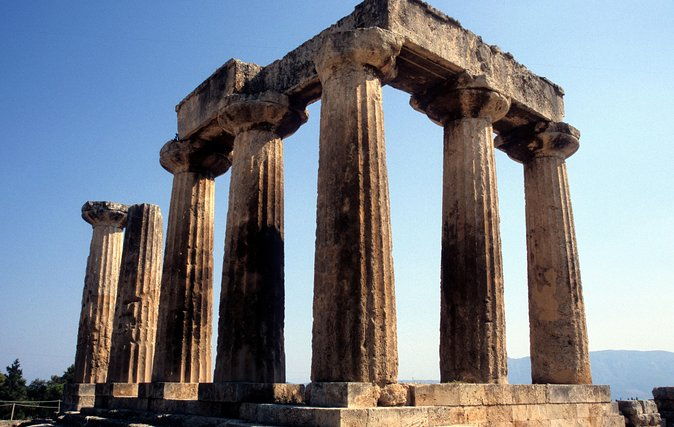 private-tour-of-ancient-corinth-temple-of-hera-blue-lake-isthmus-canal-from-athens