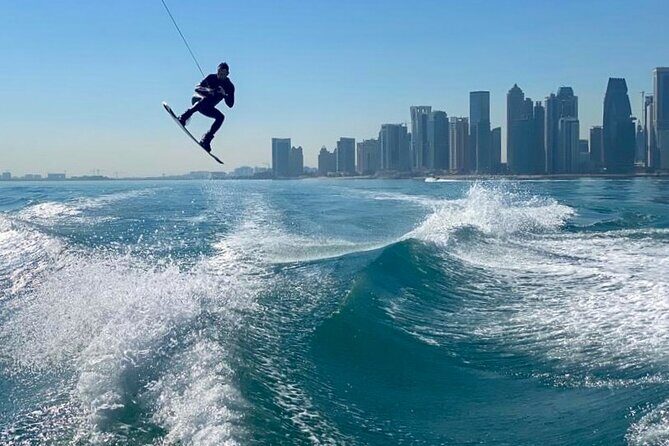 Private Wakesurfing or Wakeboarding along Doha's skyline - Why This Experience Offers Good Value